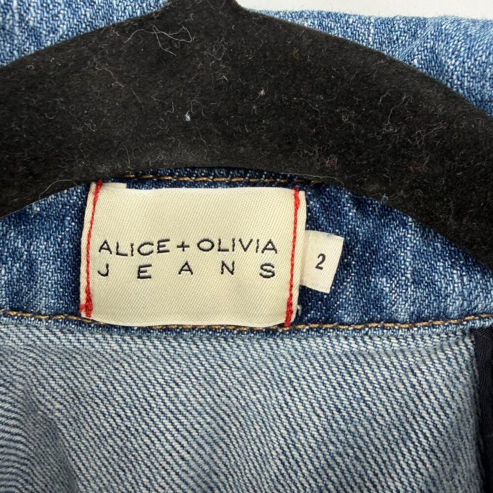 Alice + Olivia Jeans denim snap dress Size 2 - Picture 3 of 6